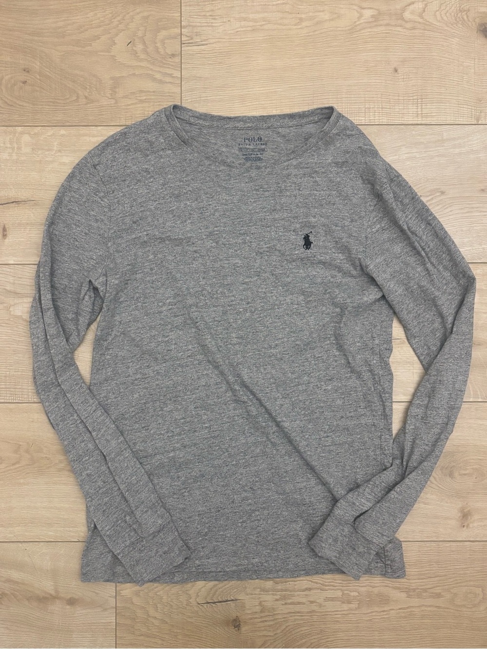 Polo by Ralph Lauren Heather Gray Long-Sleeve Crewneck Shirt